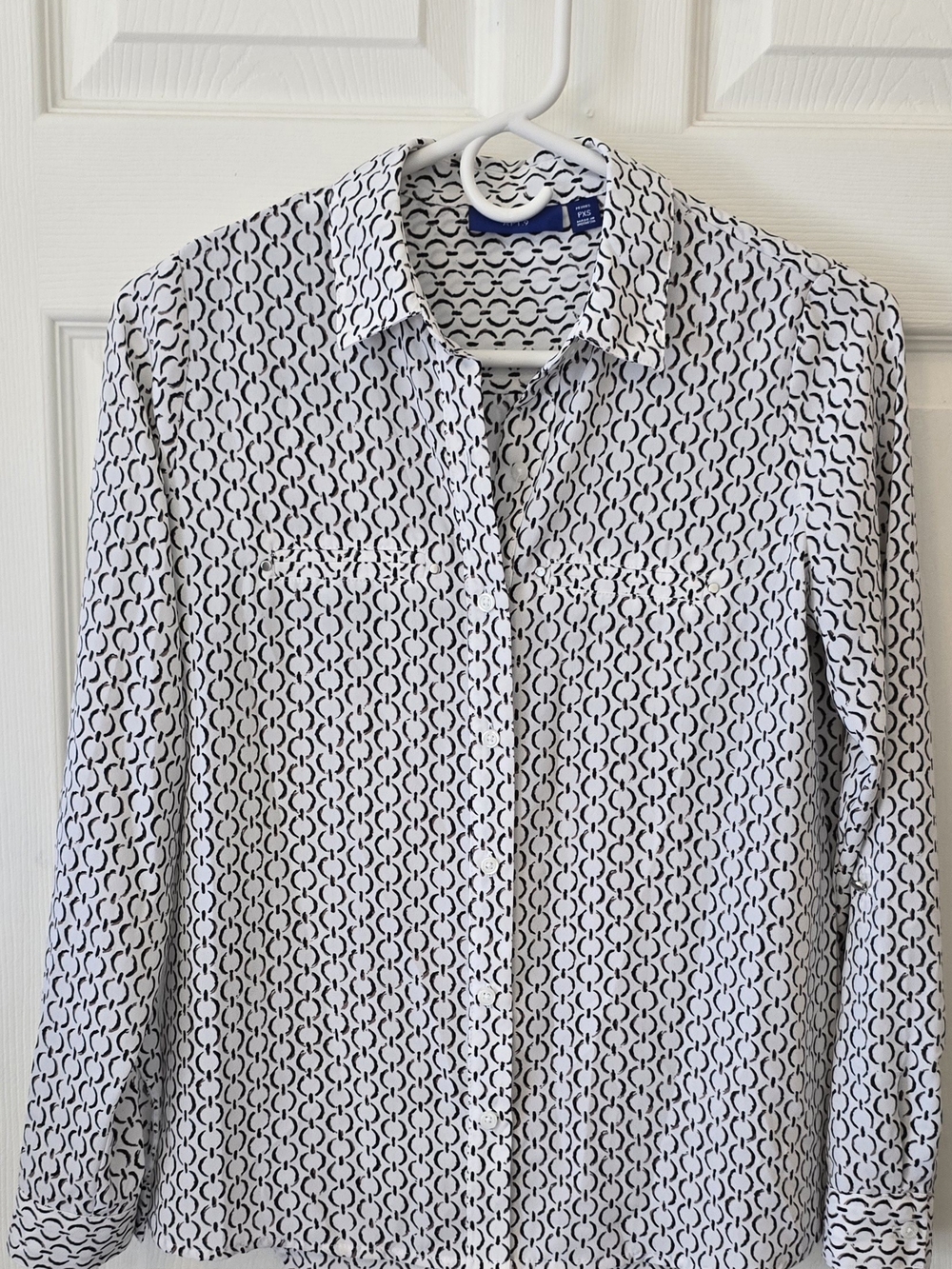 Women's Black And White Blouse